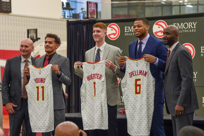 View of the 2018 press conference introducing rookies.